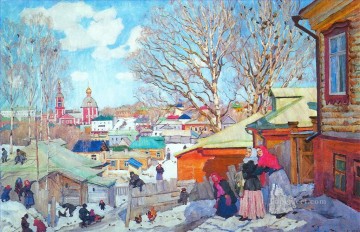 Día soleado de primavera 1910 Konstantin Yuon Pinturas al óleo